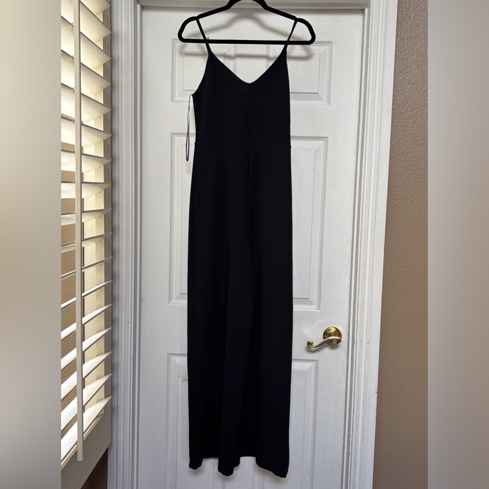 Zara Black Crepe Spaghetti Strap Jumpsuit Fall/Winter 18